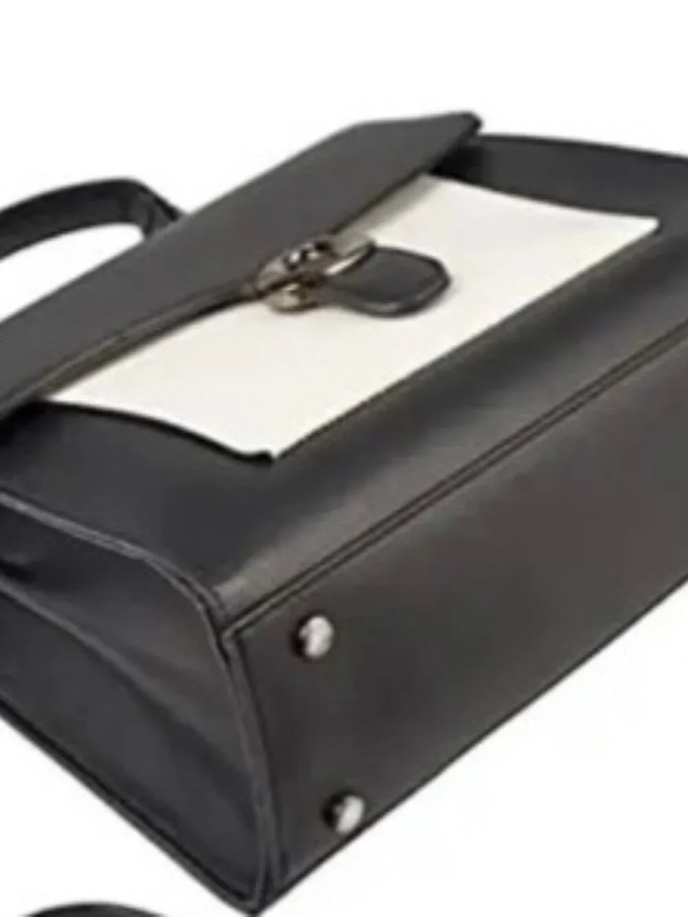 Moderne Elegance - Loulu Top Handle Bag - Black & White